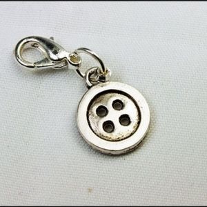 Clip On button charms sewing planner charms clipon zipper pull bracelet pendants